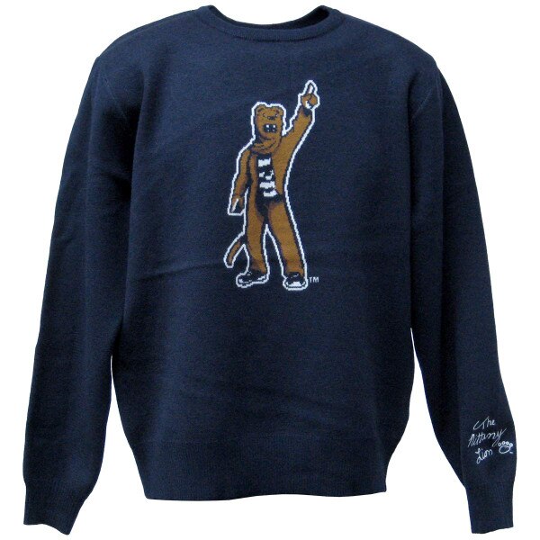 navy crew neck sweater Penn State Nittany Lion Mascot